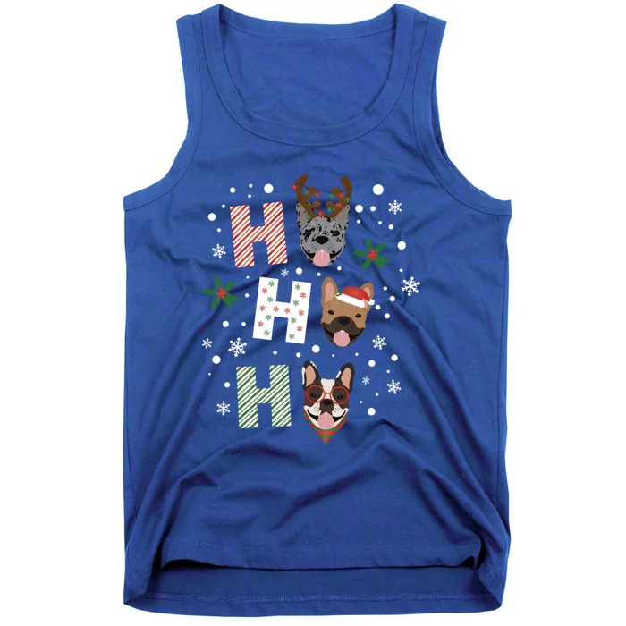 Ho Ho Ho French Bulldogs Christmas Frenchie Cute Dog Holiday Gift Tank Top