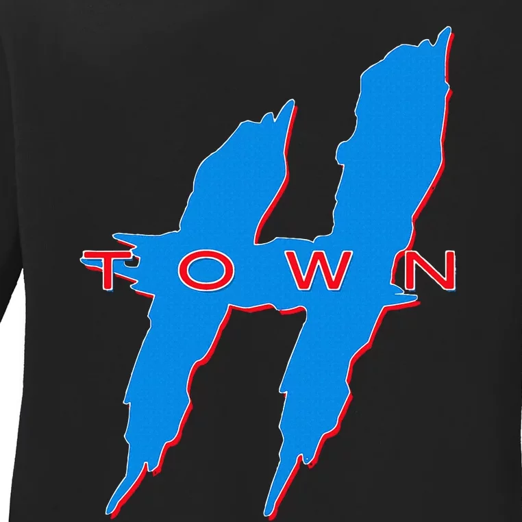 Houston  Htown Hustle Town The H Houston Texas 713 Ladies Long Sleeve Shirt