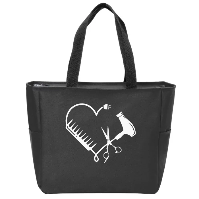 Hairdresser Hairstylists Hairstyling Beautician Hairdressing Zip Tote Bag