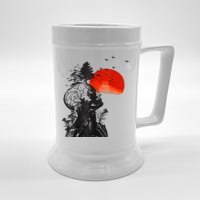 Halloween Hangover Human Tree Graphic Beer Stein