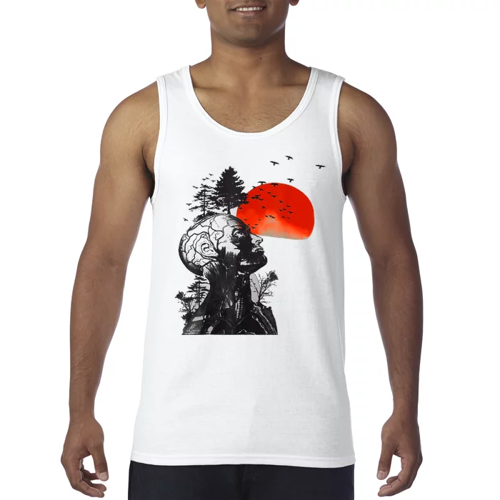 Halloween Hangover Human Tree Graphic Tank Top