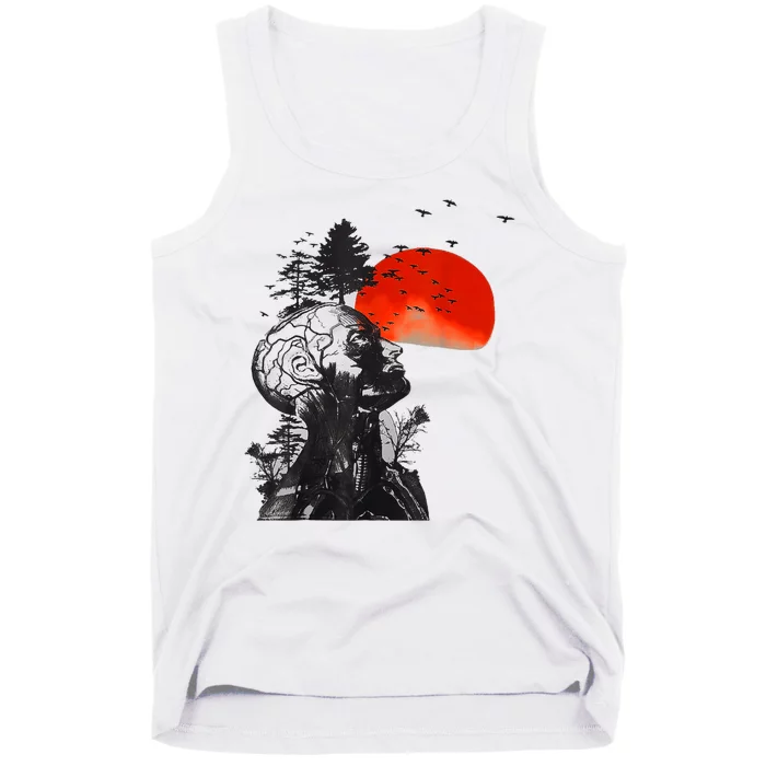 Halloween Hangover Human Tree Graphic Tank Top