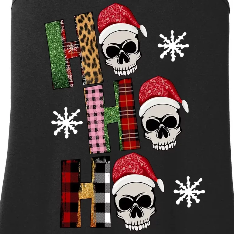 Ho Ho Ho Santa XMas Skulls Ladies Essential Tank