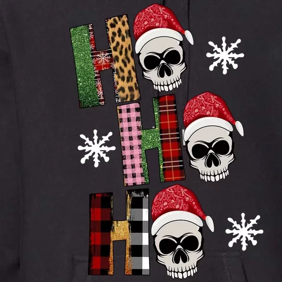 Ho Ho Ho Santa XMas Skulls Premium Hoodie