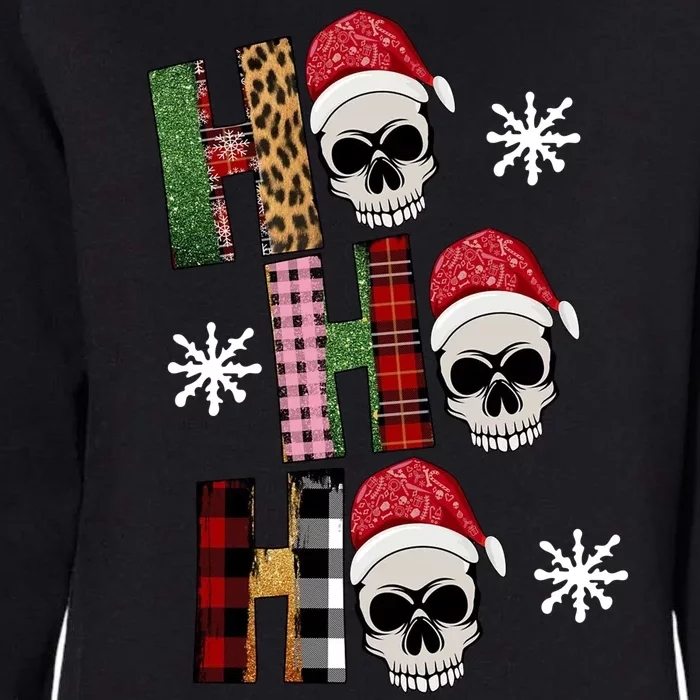 Ho Ho Ho Santa XMas Skulls Womens California Wash Sweatshirt