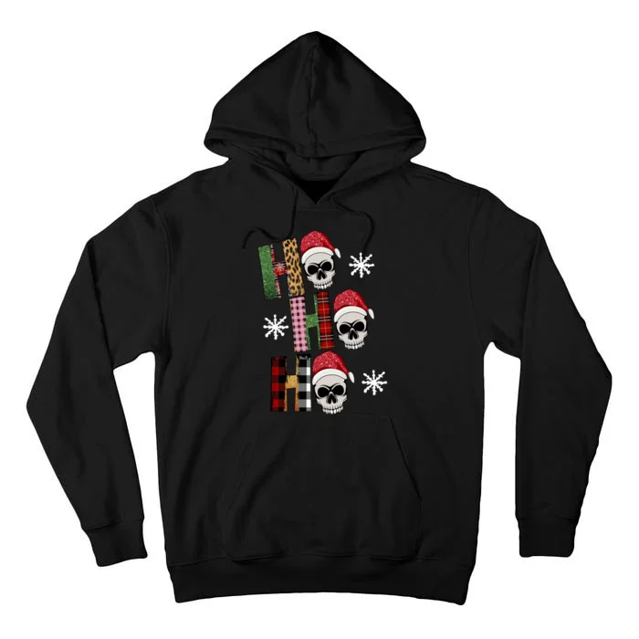 Ho Ho Ho Santa XMas Skulls Tall Hoodie