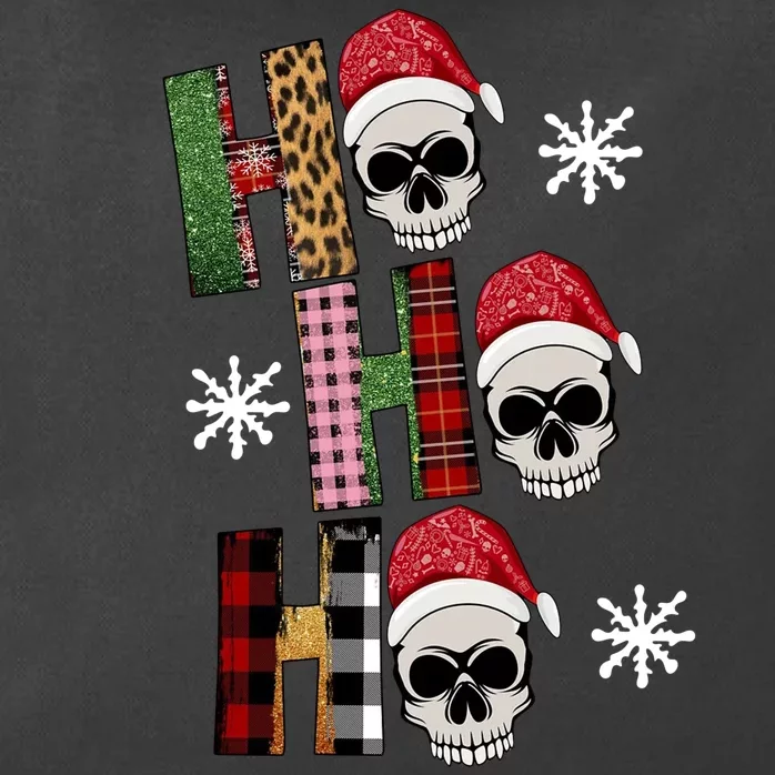 Ho Ho Ho Santa XMas Skulls Zip Tote Bag