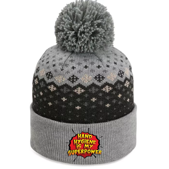 Hand Hygiene Is My Superpower Meaningful Gift The Baniff Cuffed Pom Beanie