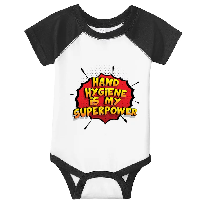 Hand Hygiene Is My Superpower Meaningful Gift Infant Baby Jersey Bodysuit