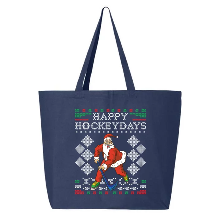 Happy Hockeydays Ice Hockey Player Ugly Christmas Cool Gift 25L Jumbo Tote