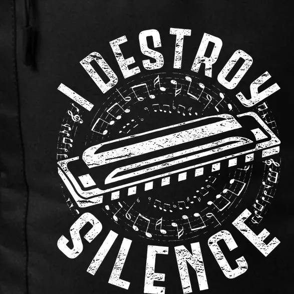 Harmonica Harmonicist I Destroy Silence Daily Commute Backpack