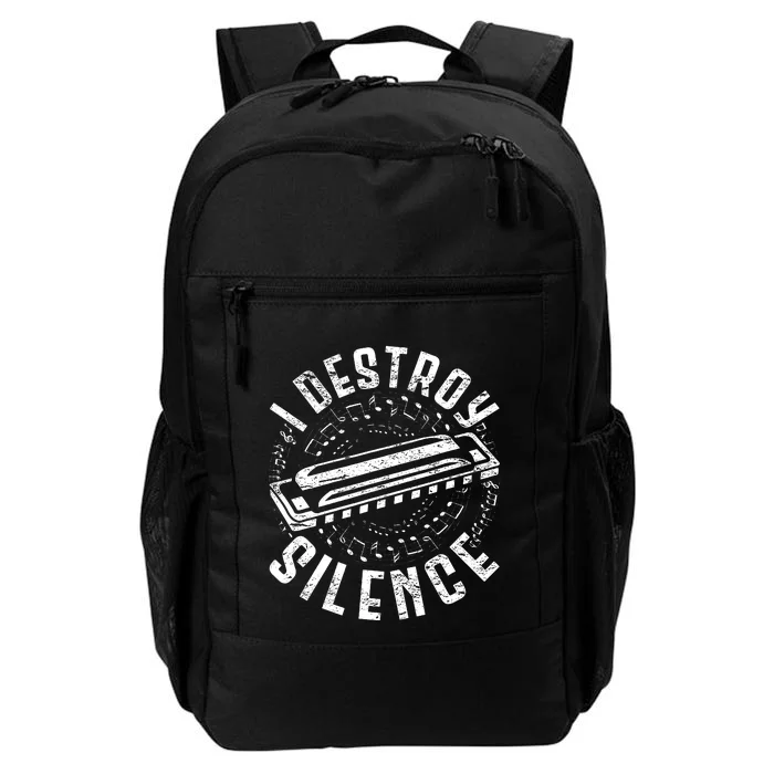 Harmonica Harmonicist I Destroy Silence Daily Commute Backpack