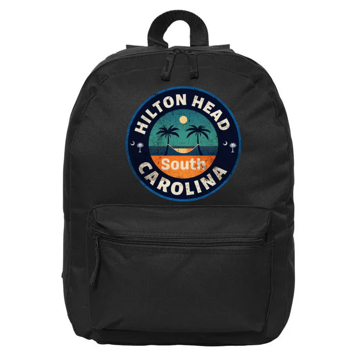 Hiltonheadislandsouthcarolinaschometowntshirt 16 in Basic Backpack