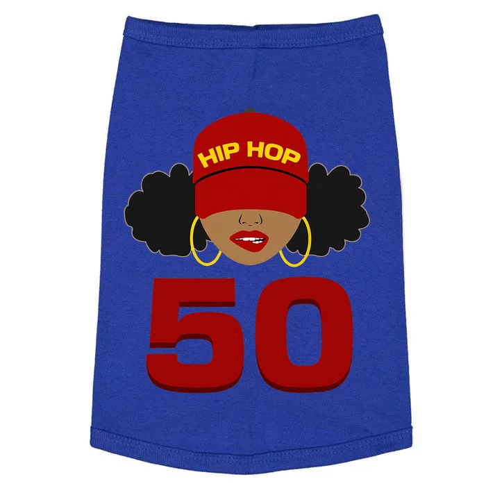 Hip Hop Is 50 50th Anniversary Afro Puffs Black Women Doggie Tank