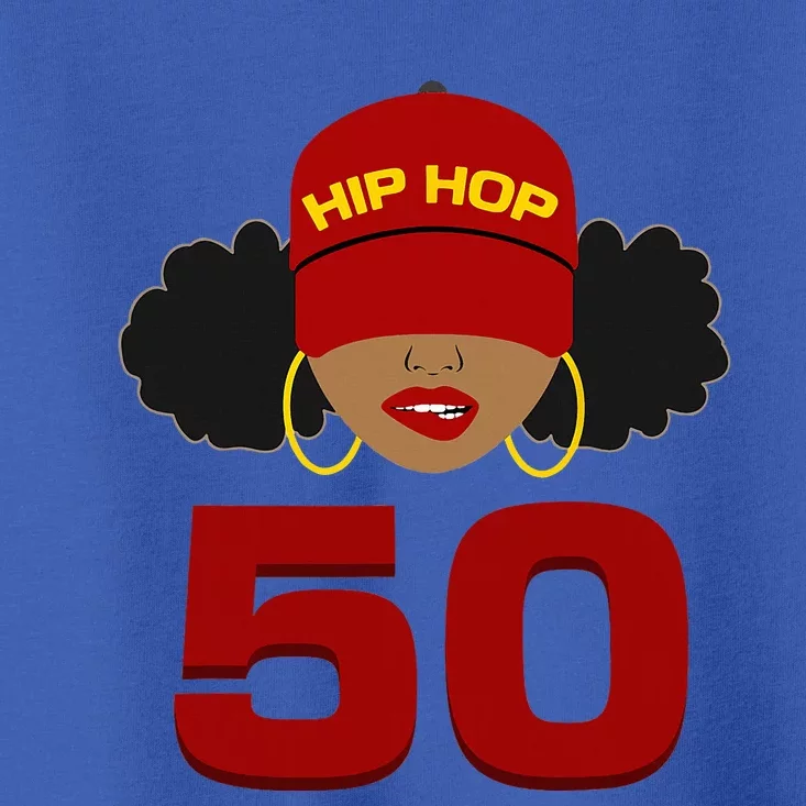 Hip Hop Is 50 50th Anniversary Afro Puffs Black Women Toddler T-Shirt