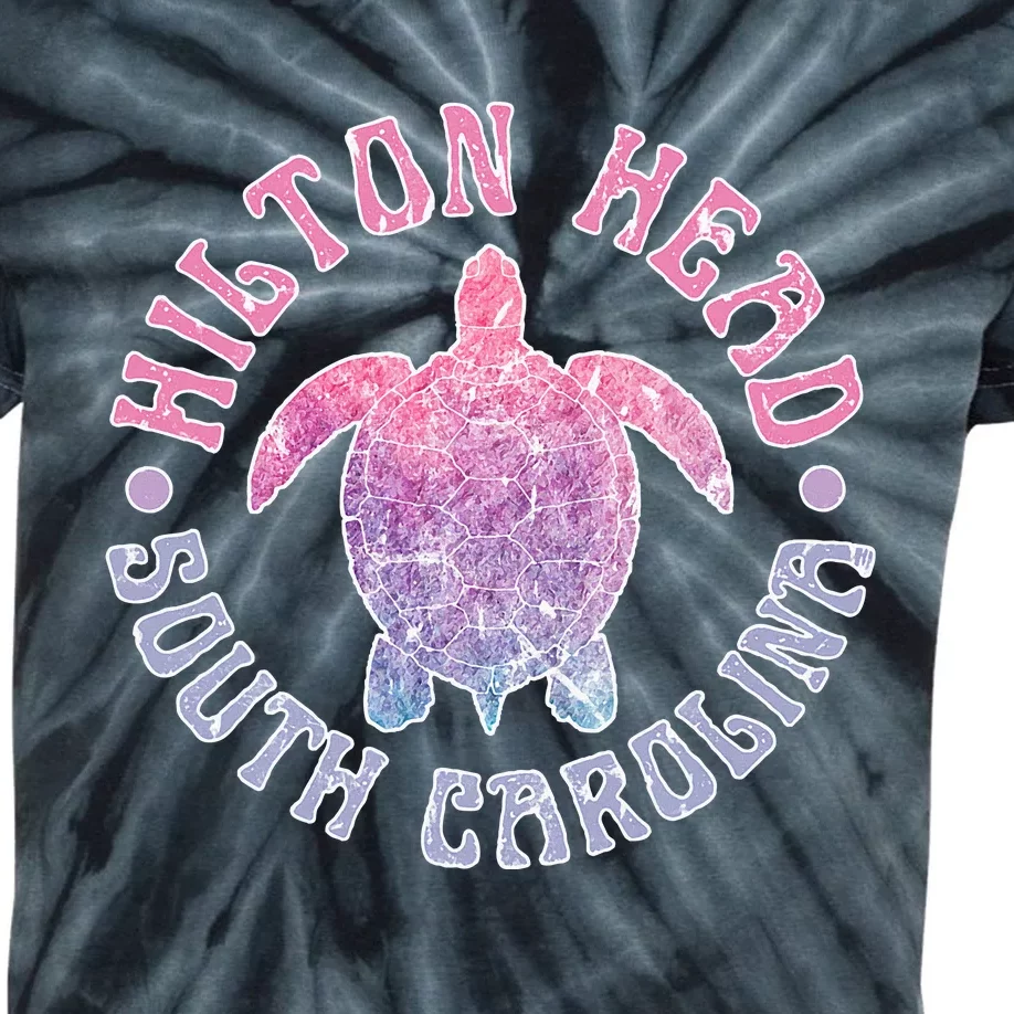 Hilton Head Island South Carolina Sea Turtle Beach Ocean Kids Tie-Dye T-Shirt