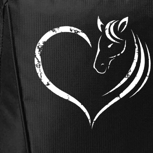 Horse Head Inside Heart Women Ladies Girls Teens Kids Gift Cool Gift City Backpack