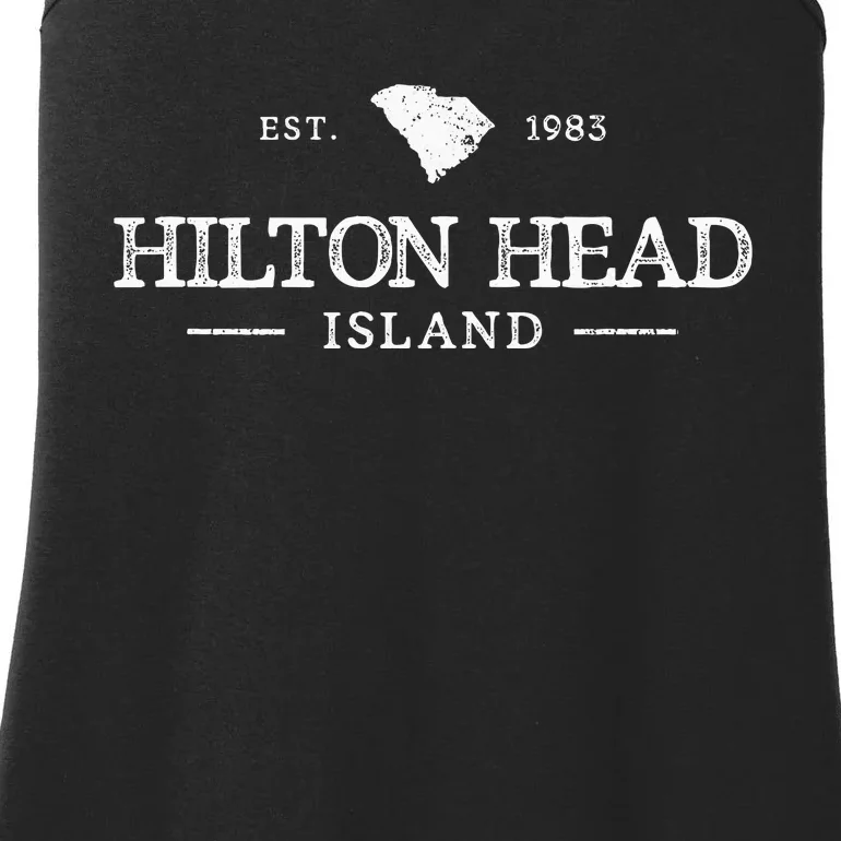 Hilton Head Island Sc South Carolina Retro Ladies Essential Tank