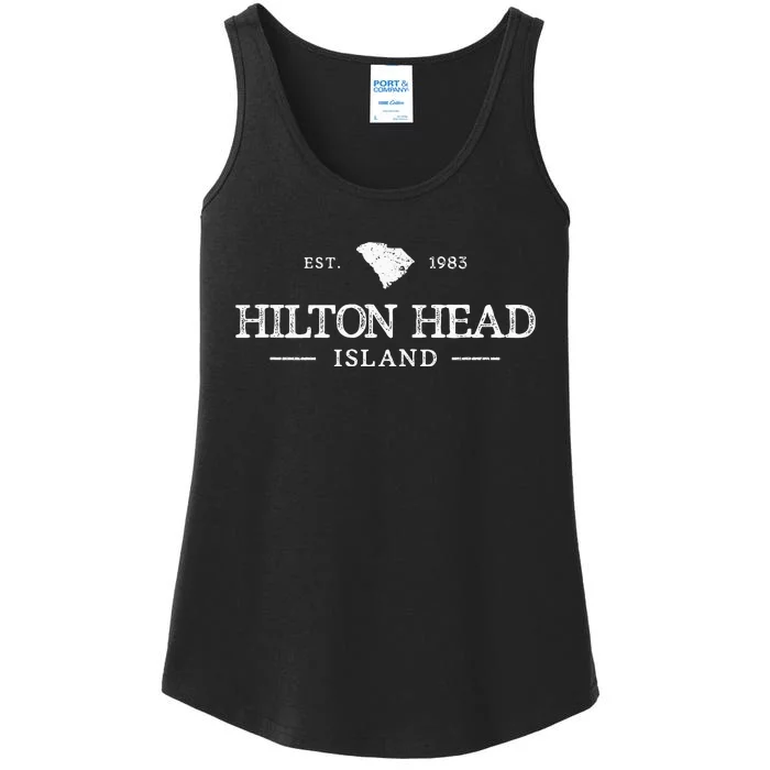 Hilton Head Island Sc South Carolina Retro Ladies Essential Tank