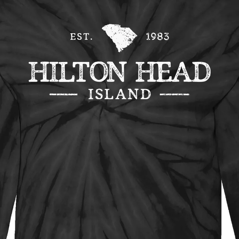 Hilton Head Island Sc South Carolina Retro Tie-Dye Long Sleeve Shirt