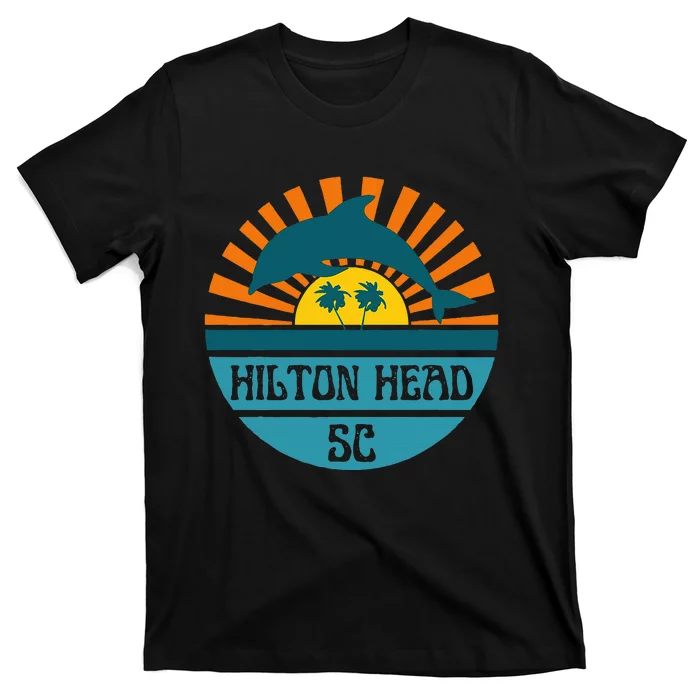 Hilton Head Island South Carolina Dolphin Beach Ocean T-Shirt