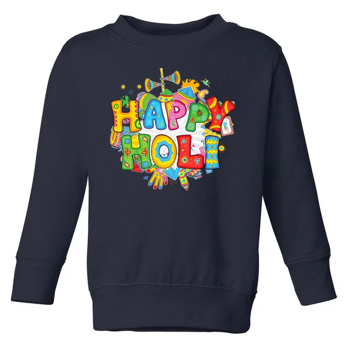 Happy Holi Indian Celebration Colors India Hindu Toddler Sweatshirt