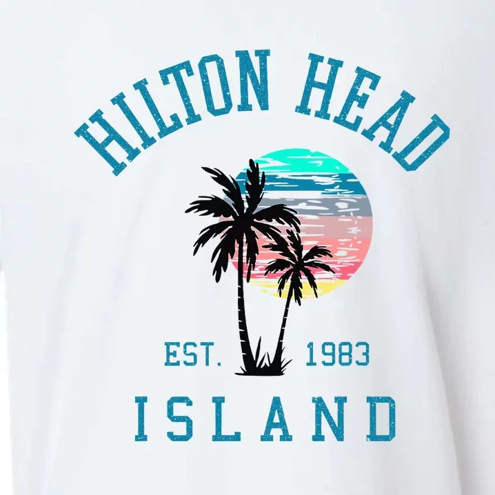 Hilton Head Island South Carolina Beach Palm Trees Summer Sueded Cloud Jersey T-Shirt