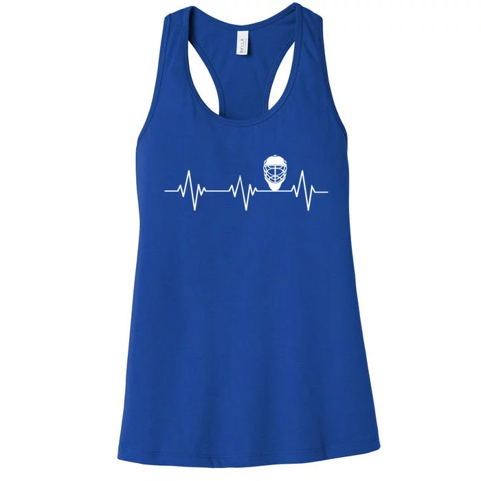 Hockey Heartbeat Ice Hockey Lover Coach Or Team Gift Women's Racerback Tank