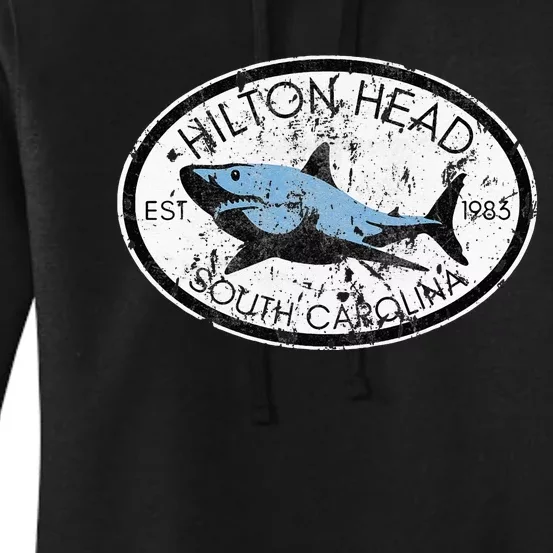 Hilton Head Island South Carolina Fishing Shark Fish Beach Women's Pullover Hoodie