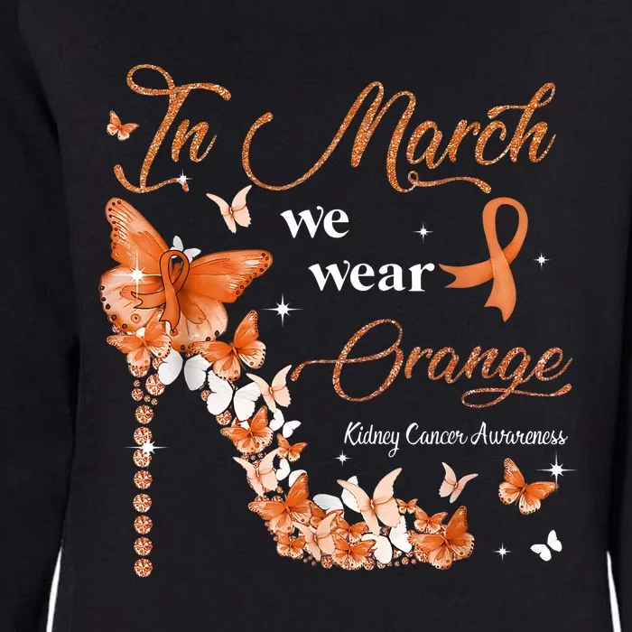 High Heel In March We Wear Orange Multiple Sclerosis Warrior Womens California Wash Sweatshirt