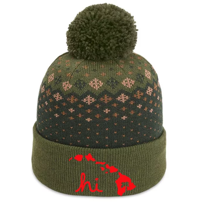 Hi Hawaiian Islands The Baniff Cuffed Pom Beanie