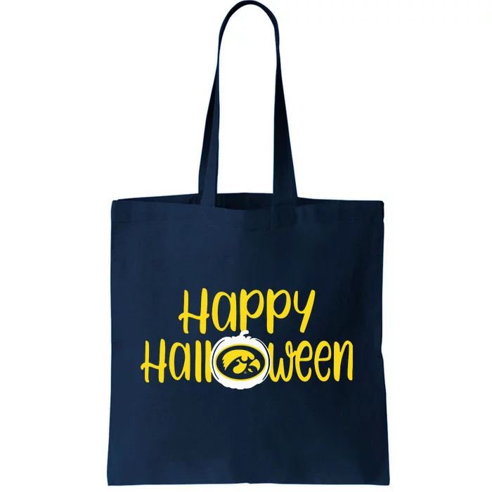 Happy Halloween Iowa Hawkeye Tank Halloween Football Tote Bag