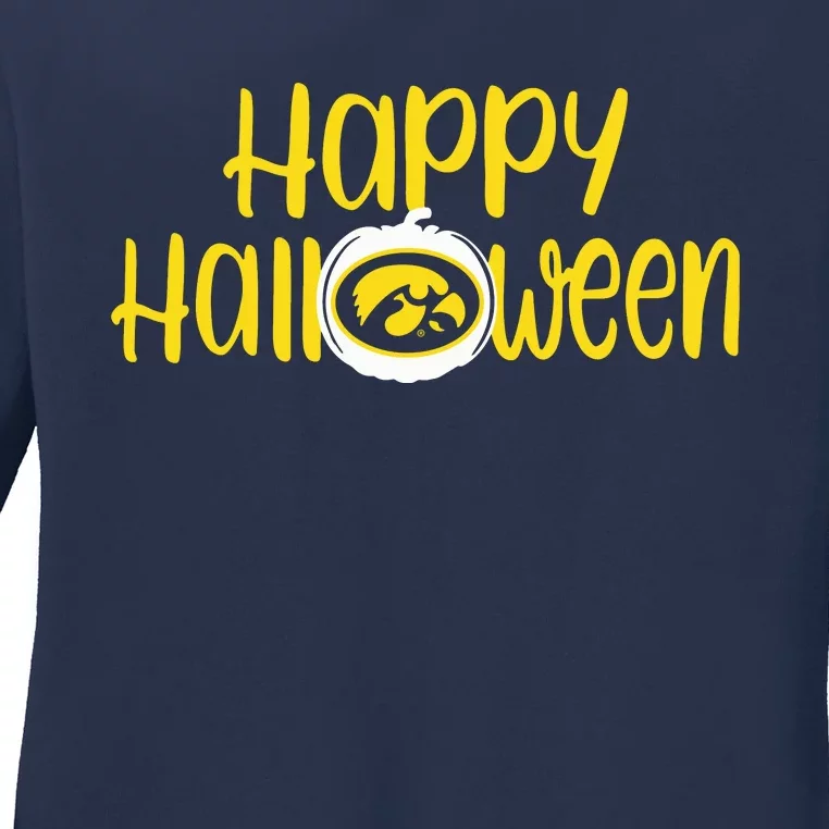 Happy Halloween Iowa Hawkeye Tank Halloween Football Ladies Long Sleeve Shirt