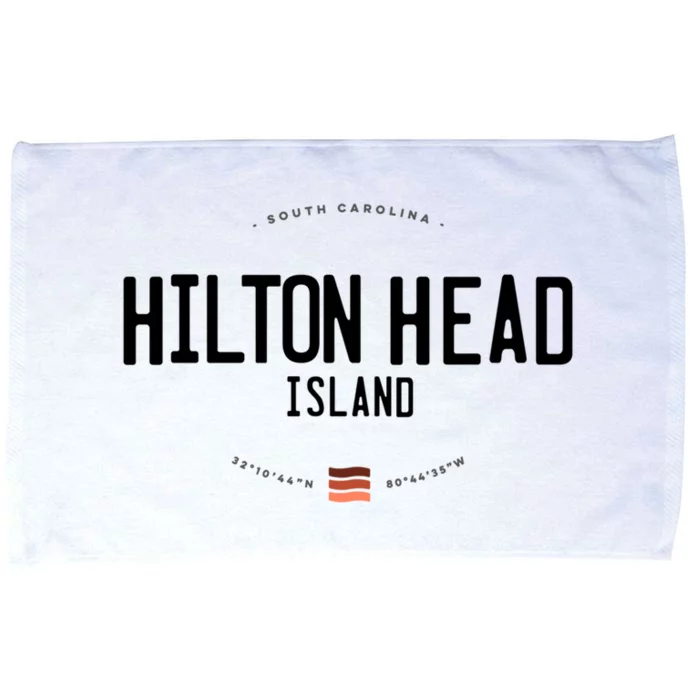 Hilton Head Island South Carolina Beach Waves Funny Gift Microfiber Hand Towel