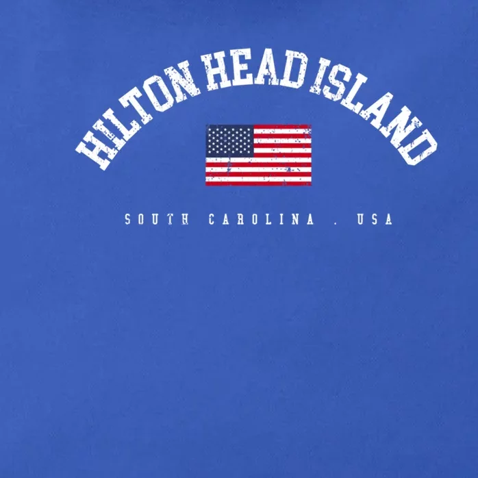 Hilton Head Island Sc Retro American Flag Usa City Name Gift Zip Tote Bag