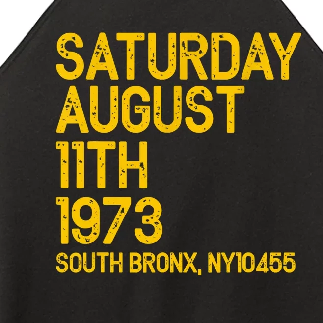 Hip Hop Is Born Saturday Aug 11 1973 50 Years South Bronx Women’s Perfect Tri Rocker Tank