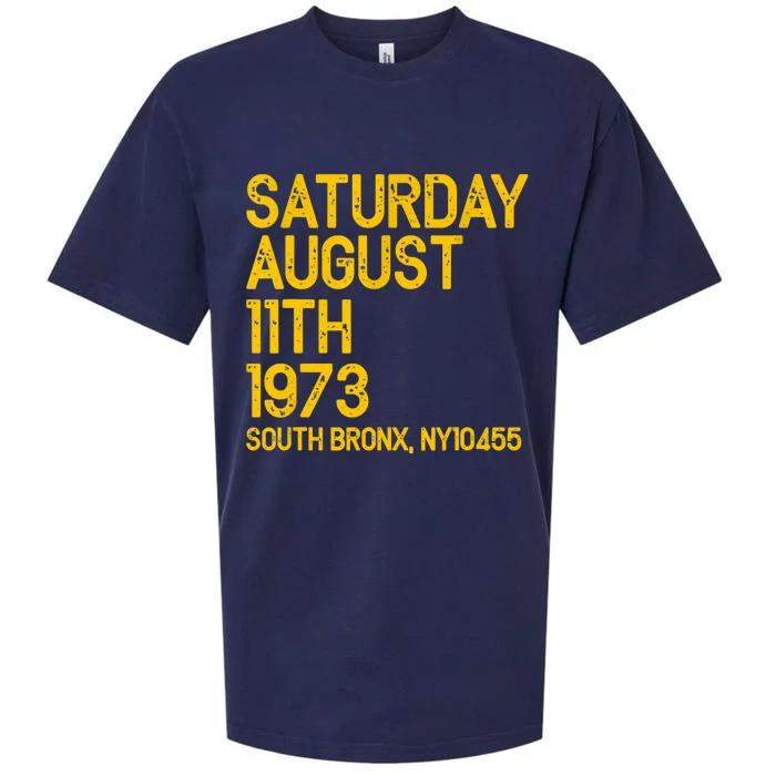 Hip Hop Is Born Saturday Aug 11 1973 50 Years South Bronx Sueded Cloud Jersey T-Shirt