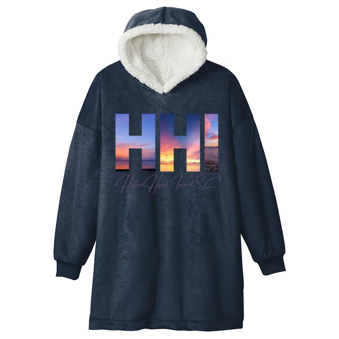 Hilton Head Island South Carolina Gift Sunset Gift Family Trip Gift Hooded Wearable Blanket