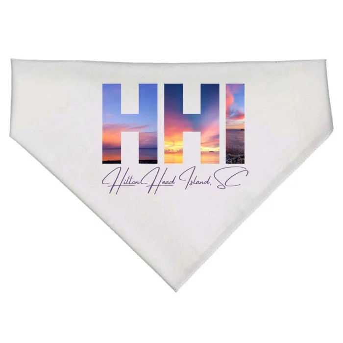 Hilton Head Island South Carolina Gift Sunset Gift Family Trip Gift USA-Made Doggie Bandana