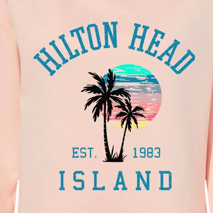 Hilton Head Island South Carolina Beach Palm Trees Summer Womens California Wash Sweatshirt