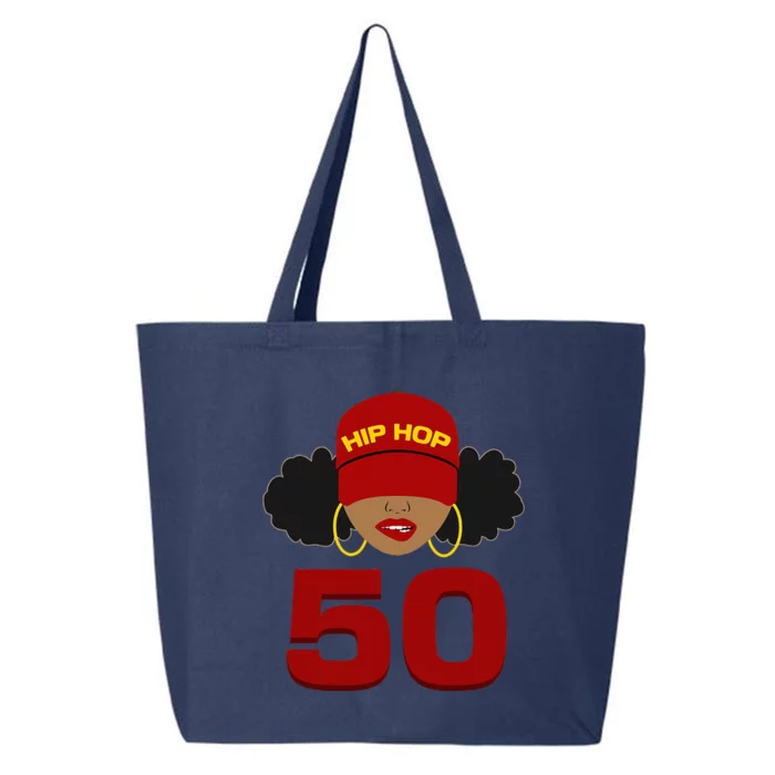 Hip Hop Is 50 50th Anniversary Afro Puffs Black 25L Jumbo Tote