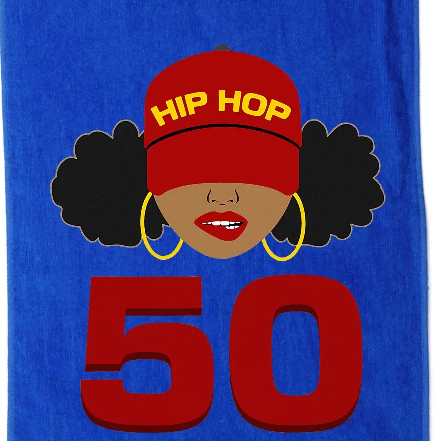 Hip Hop Is 50 50th Anniversary Afro Puffs Black Platinum Collection Golf Towel