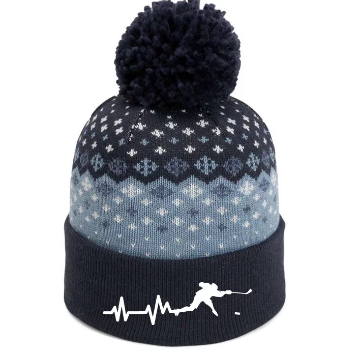 Hockey HeartBeat | Ice Hockey Player Gift The Baniff Cuffed Pom Beanie