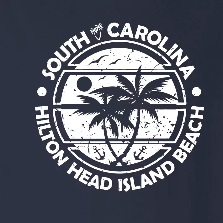 Hilton Head Island Beach South Carolina, Tropical Palm Trees, Ship Anchor Toddler Long Sleeve Shirt