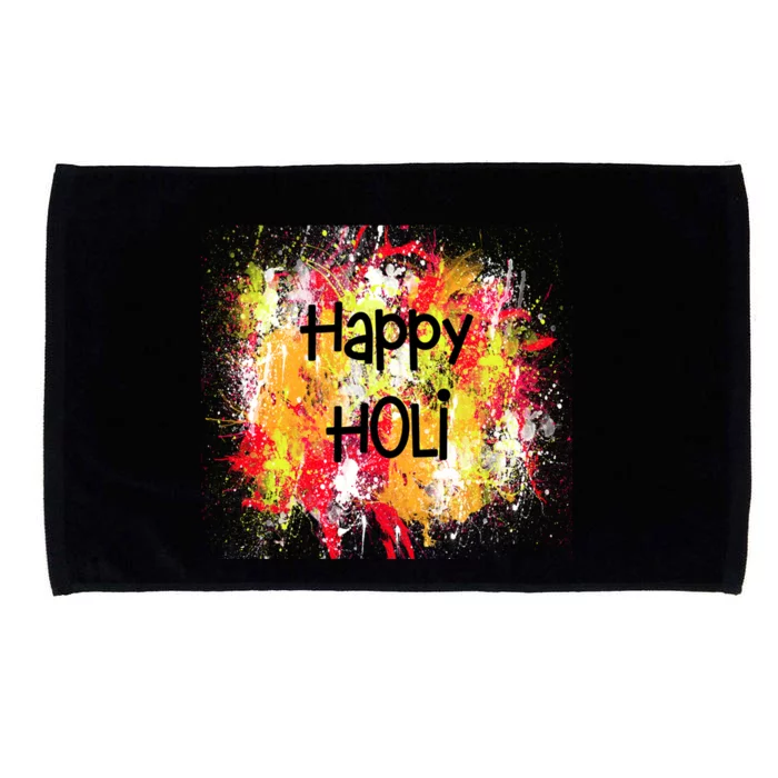 Happy Holi Indian Colorful Festival Of Colors Festive Party Gift Microfiber Hand Towel