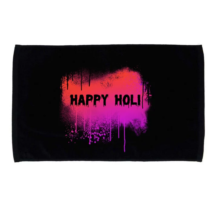 Happy Holi Indian Festival Of Colors 2021 Gift Microfiber Hand Towel