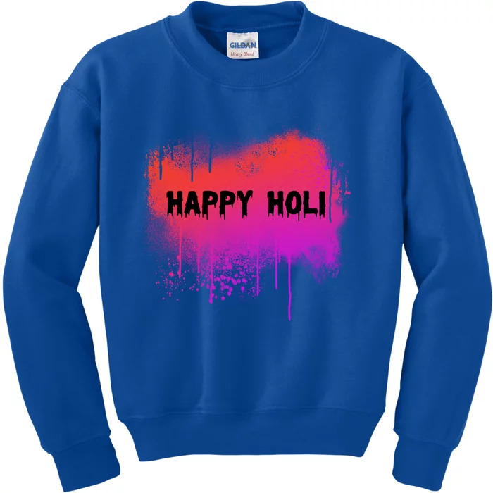 Happy Holi Indian Festival Of Colors 2021 Gift Kids Sweatshirt