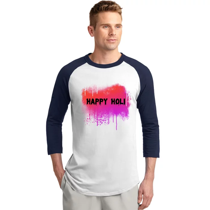 Happy Holi Indian Festival Of Colors 2021 Gift Baseball Sleeve Shirt