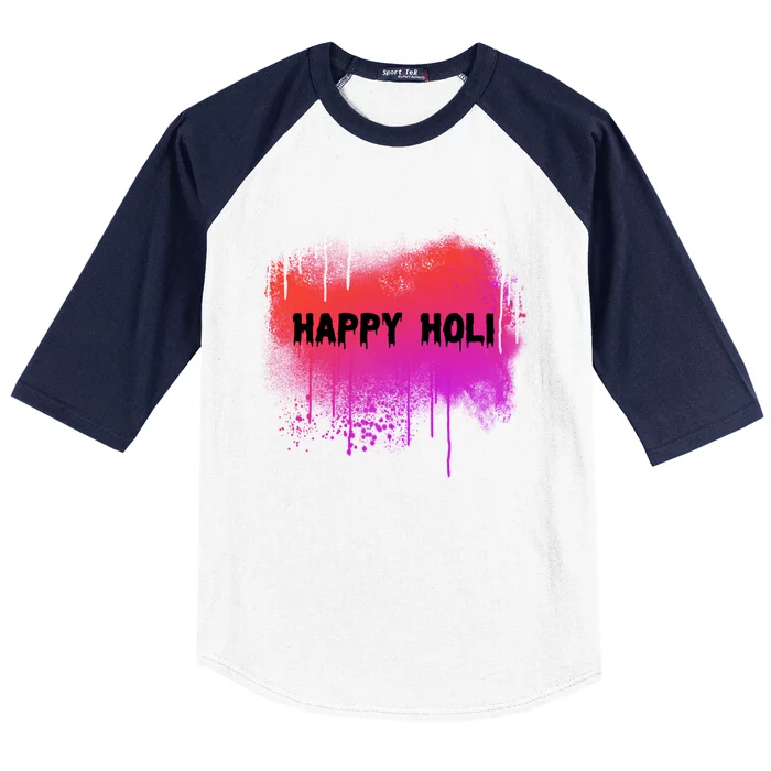 Happy Holi Indian Festival Of Colors 2021 Gift Baseball Sleeve Shirt