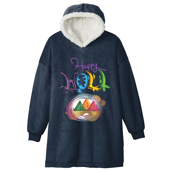 Happy Holi Indian's Colourful Festival Gift Cool Gift Hooded Wearable Blanket